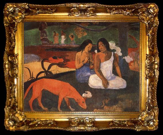 framed  Paul Gauguin Pastime, ta009-2